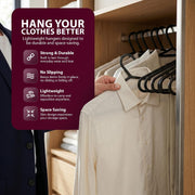 Zeno 50 Pack Black Plastic Coat Hangers