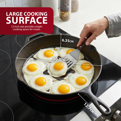 Zeno 30.5cm Cast Iron Skillet Pan
