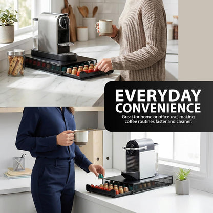 Zeno 60 Coffee Pods Holder & Machine Stand Compatible with Nespresso