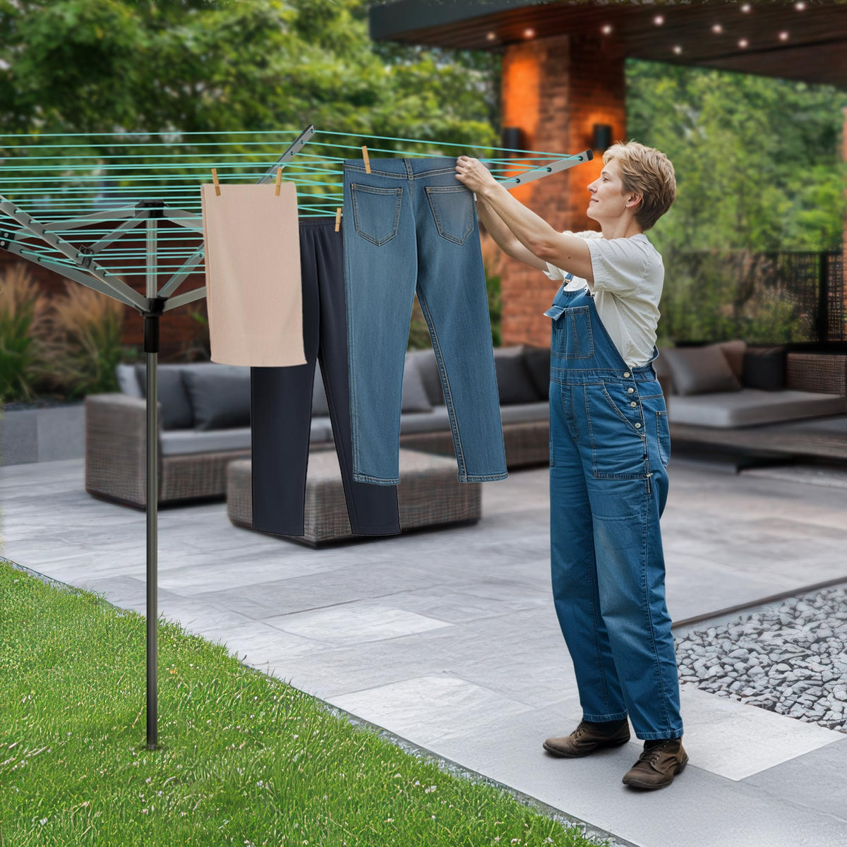 Zeno Outdoor Rotary Washing Line