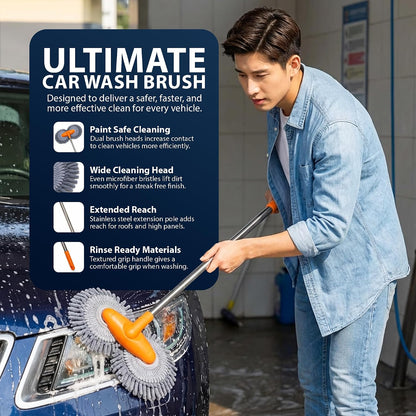Zeno Dual Head Telescopic Car Cleaning Brush