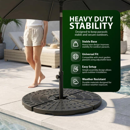 Zeno 4 Piece 60L Fan-Shaped Parasol Base Set