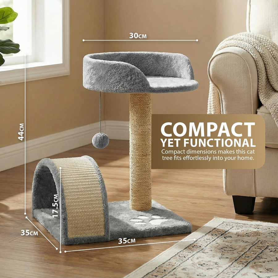 Rex & Roxy 44cm Grey Cat Scratching Tree