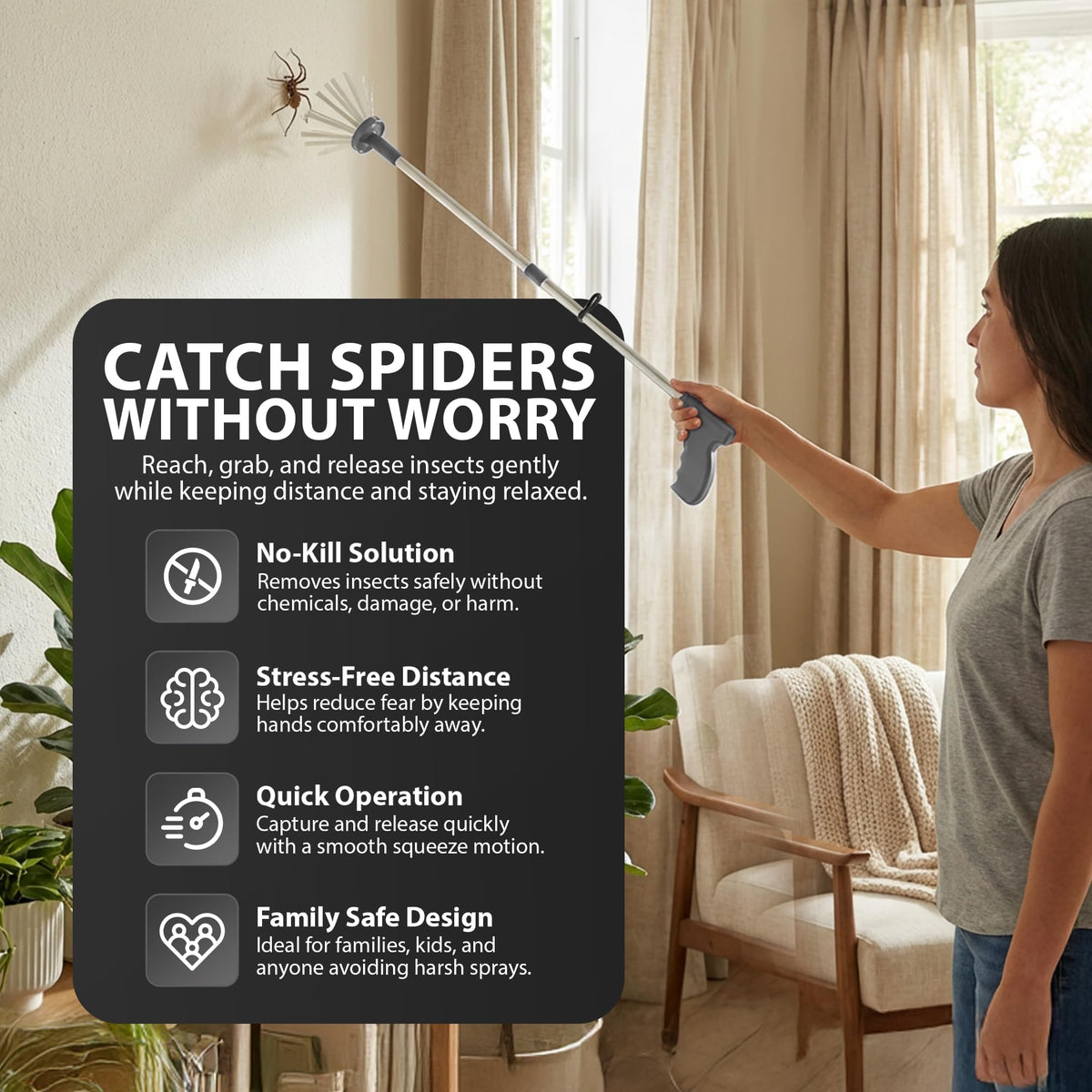 Zeno Grey Spider Catcher