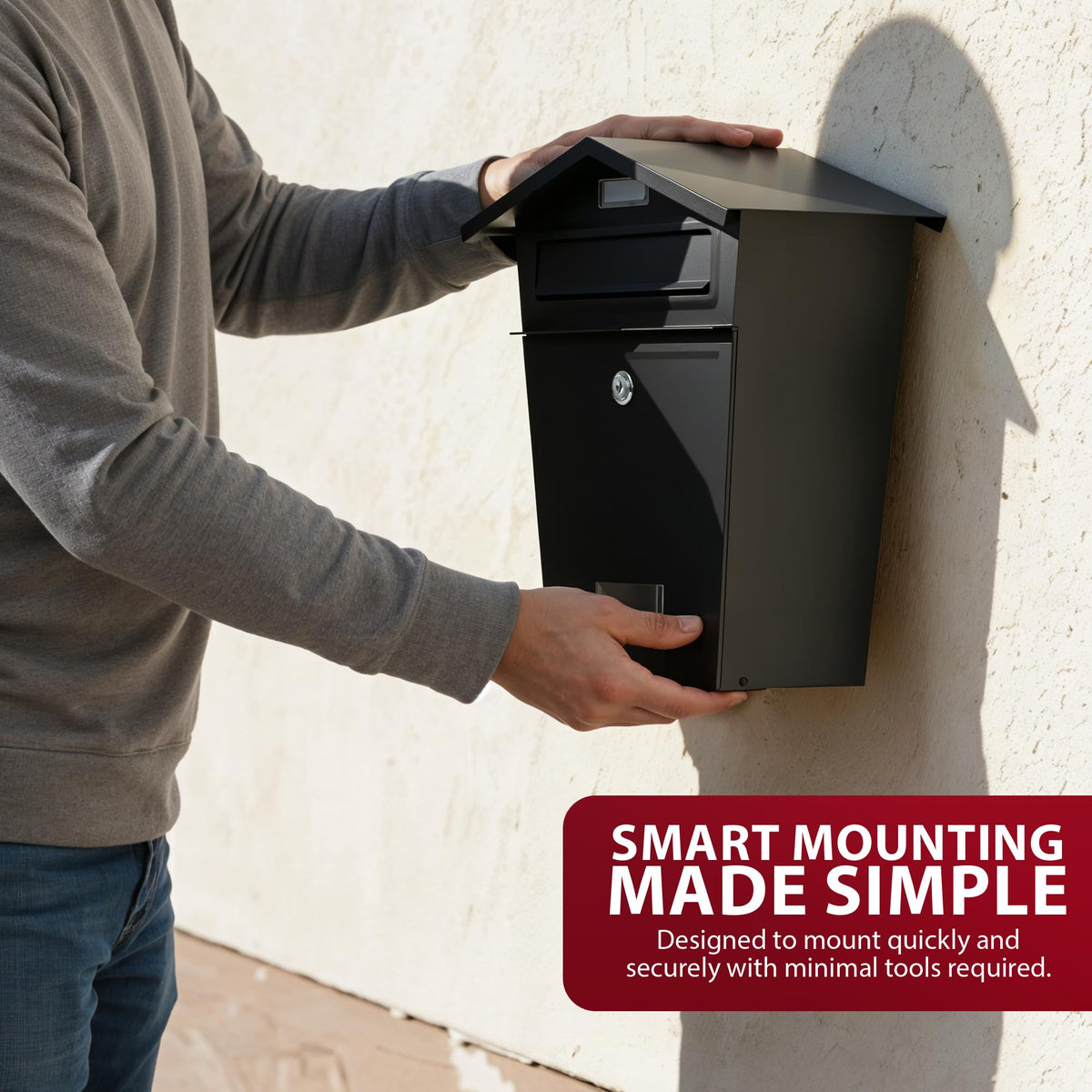 Zeno Black Classic Post Box