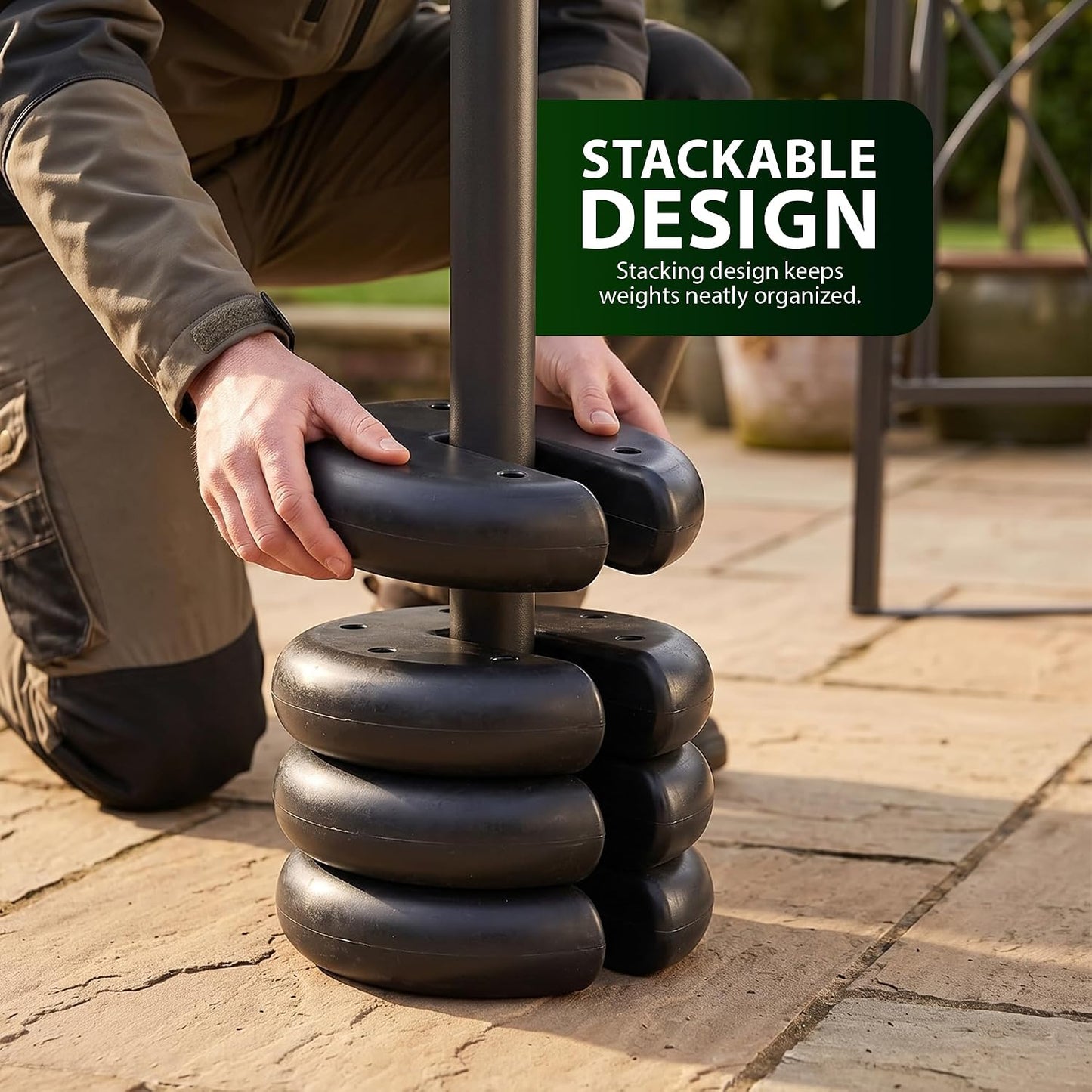Zeno 4 Pack Black Round Gazebo Weights