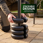 Zeno 4 Pack Black Round Gazebo Weights