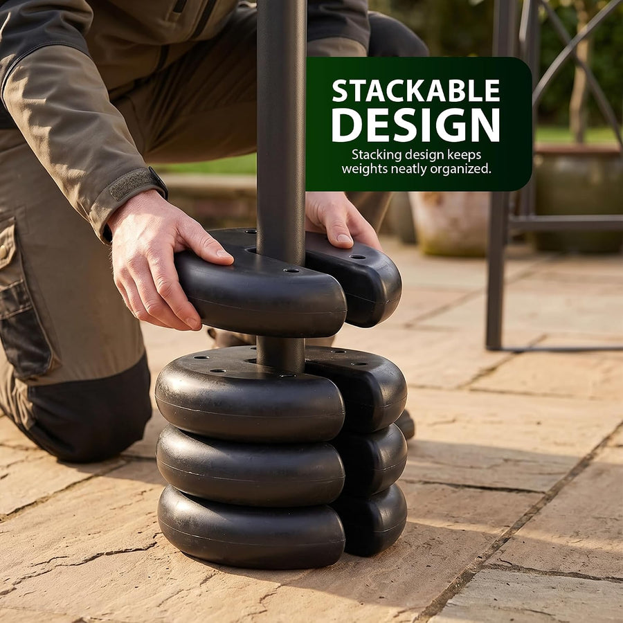 Zeno 4 Pack Black Round Gazebo Weights