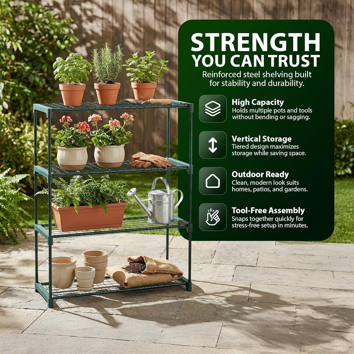 Zeno 4 Tier Plant Rack