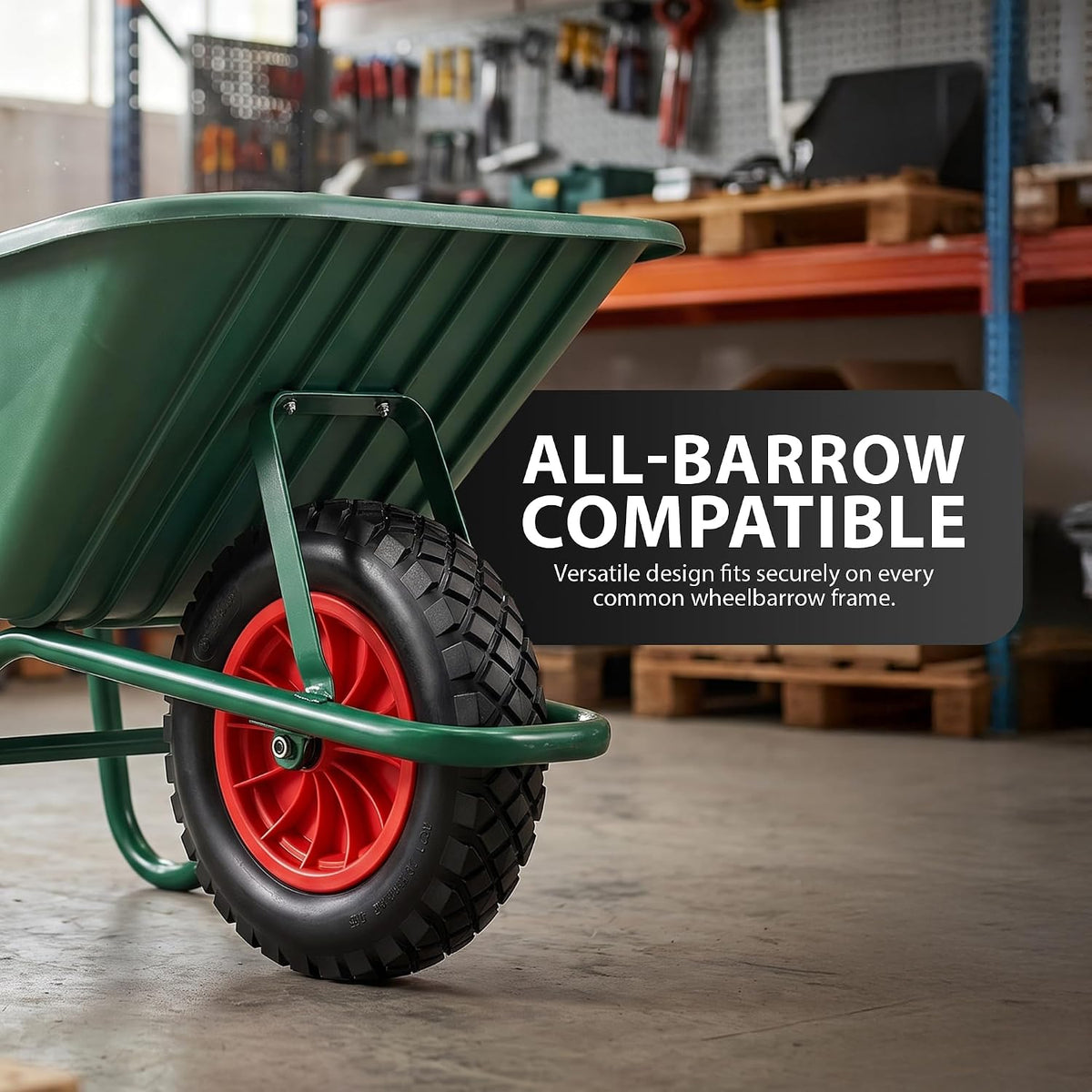 Zeno 14" Red Wheelbarrow Wheel