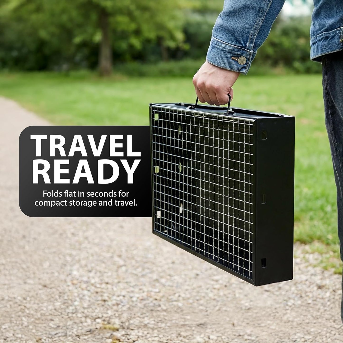 Zeno Black Portable BBQ Grill