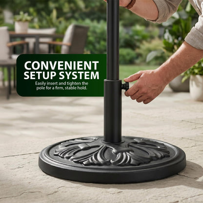 Zeno 10KG Black Billbergia Parasol Base