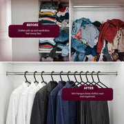 Zeno 50 Pack Black Plastic Coat Hangers