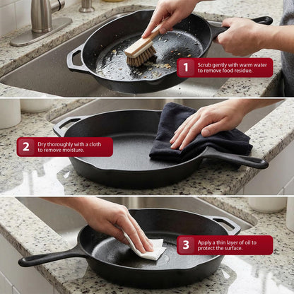 Zeno 30.5cm Cast Iron Skillet Pan
