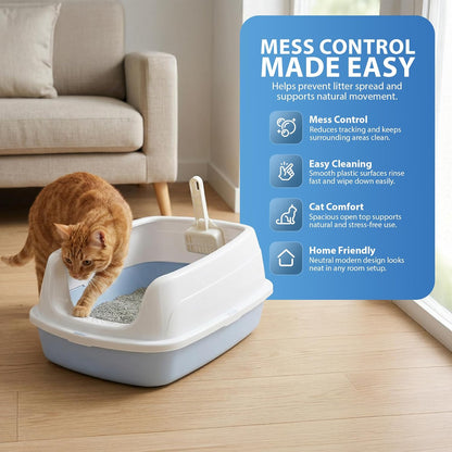 Rex & Roxy Large Blue Cat Litter Tray
