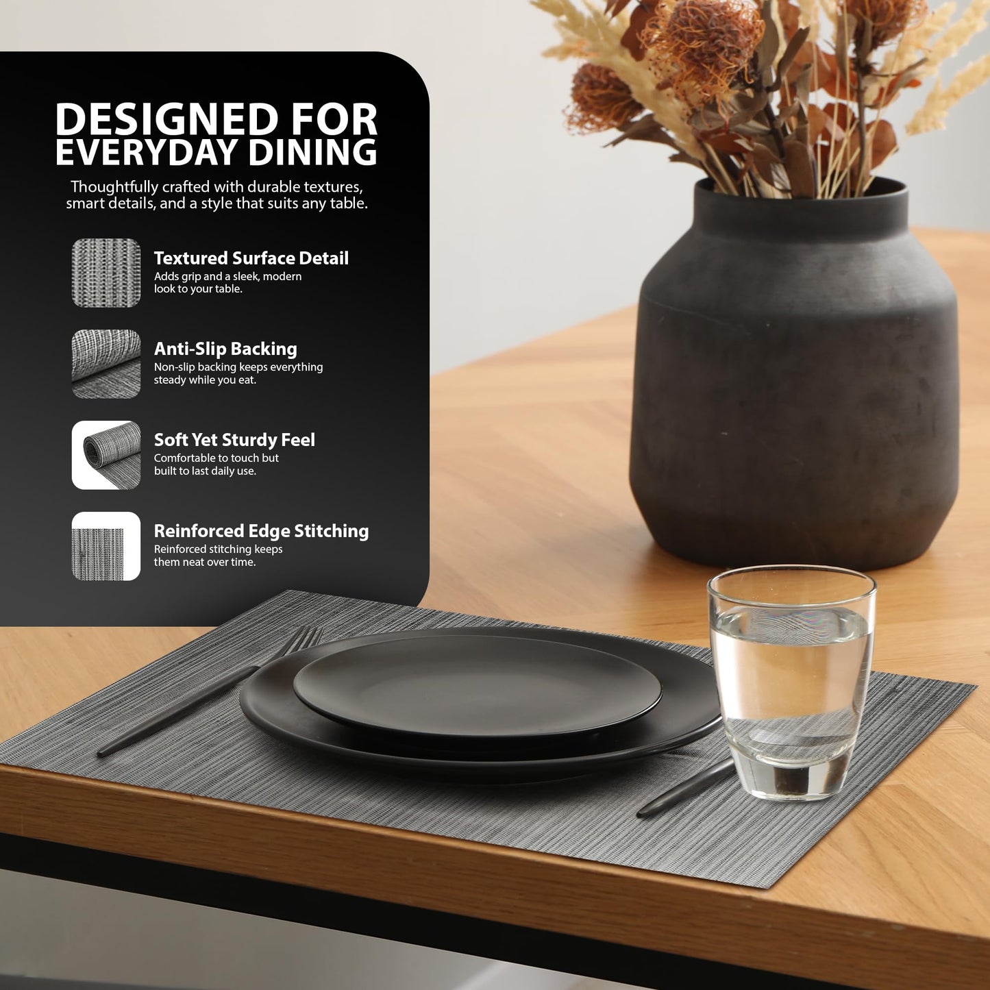 Zeno 9 Piece Table Placemats Set