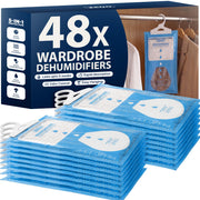 Zeno Pack of 48 Wardrobe Dehumidifier Hanging Bags