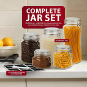 Zeno Set of 5 Glass Food Jars