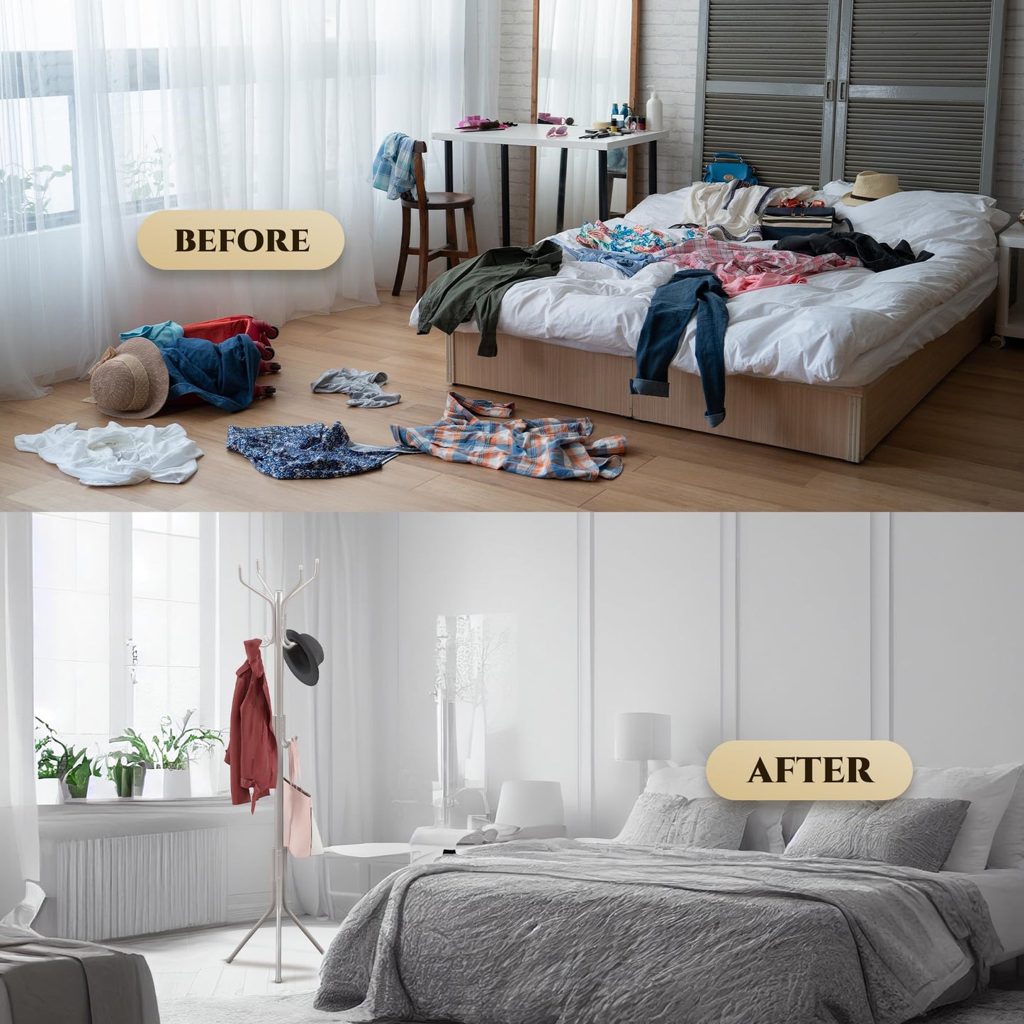 Zeno White Coat Rack