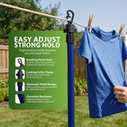 Zeno 4 Pack Blue Washing Line Prop Pole