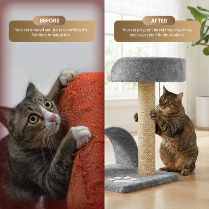 Rex & Roxy 44cm Grey Cat Scratching Tree