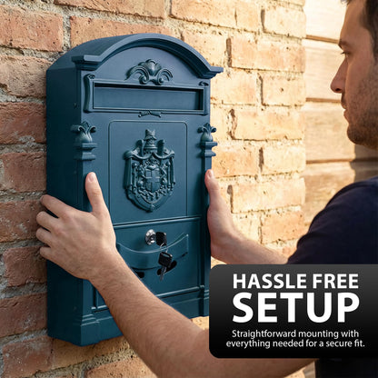 Zeno Blue Vintage Post Box