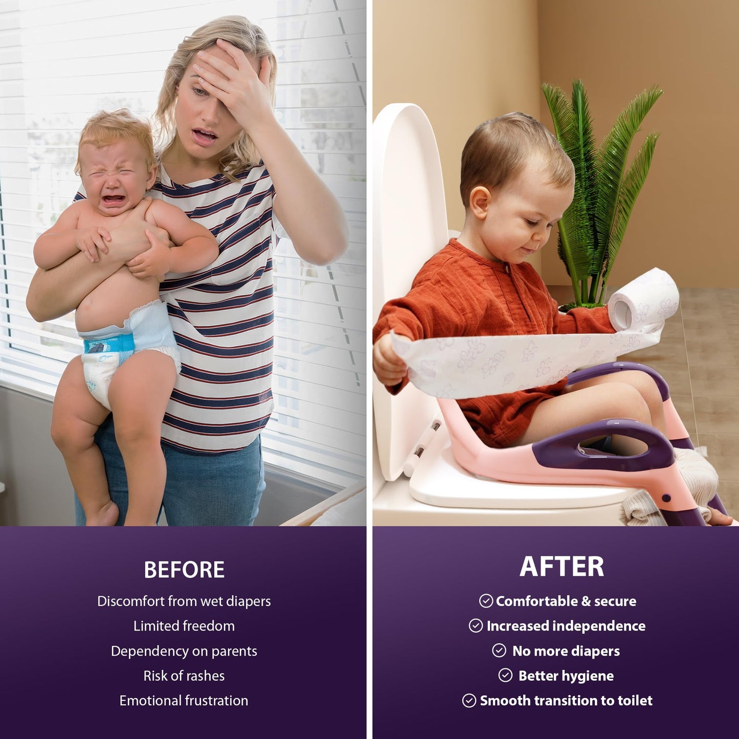 Zeno Pink & Purple Potty Training Seat