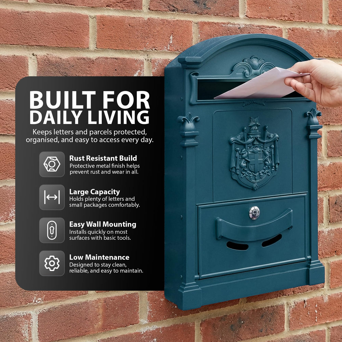 Zeno Blue Vintage Post Box