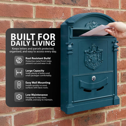 Zeno Blue Vintage Post Box