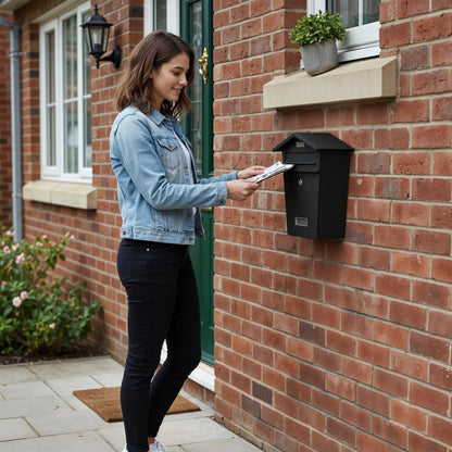 Zeno Black Classic Post Box