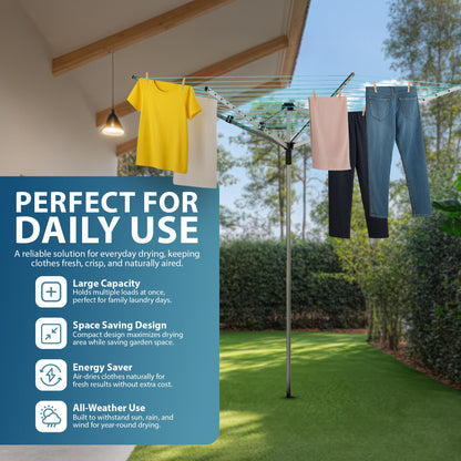 Zeno Outdoor Rotary Washing Line