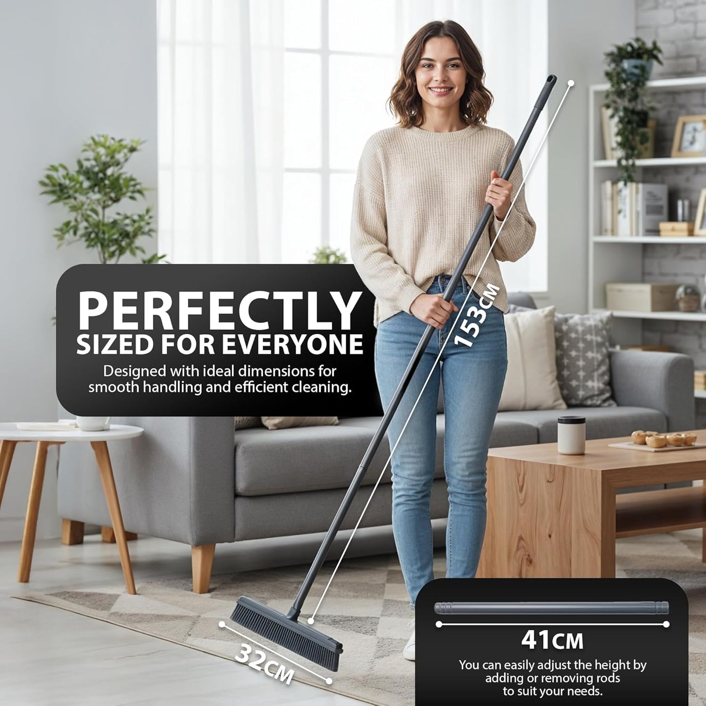 Zeno Rubber Broom Carpet Brush