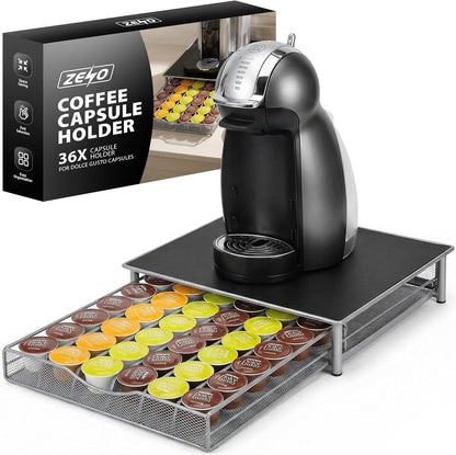 Zeno 36 Coffee Pods Holder Compatible with Dolce Gusto