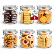 Zeno 6 Pack 1000ml Clip Top Glass Jars