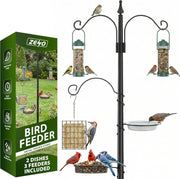 Zeno Bird Feeder Stand including 3 Feeders