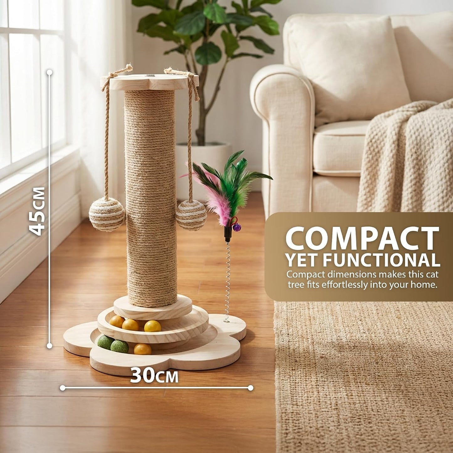 Rex & Roxy 45cm Cat Scratching Post