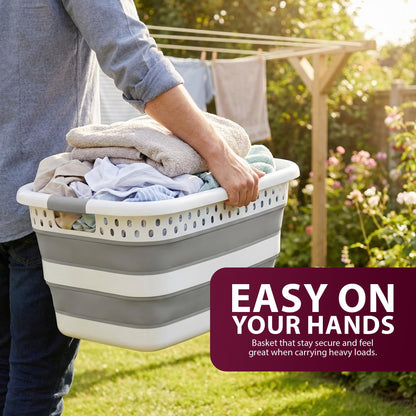 Zeno 58L Collapsible Laundry Basket