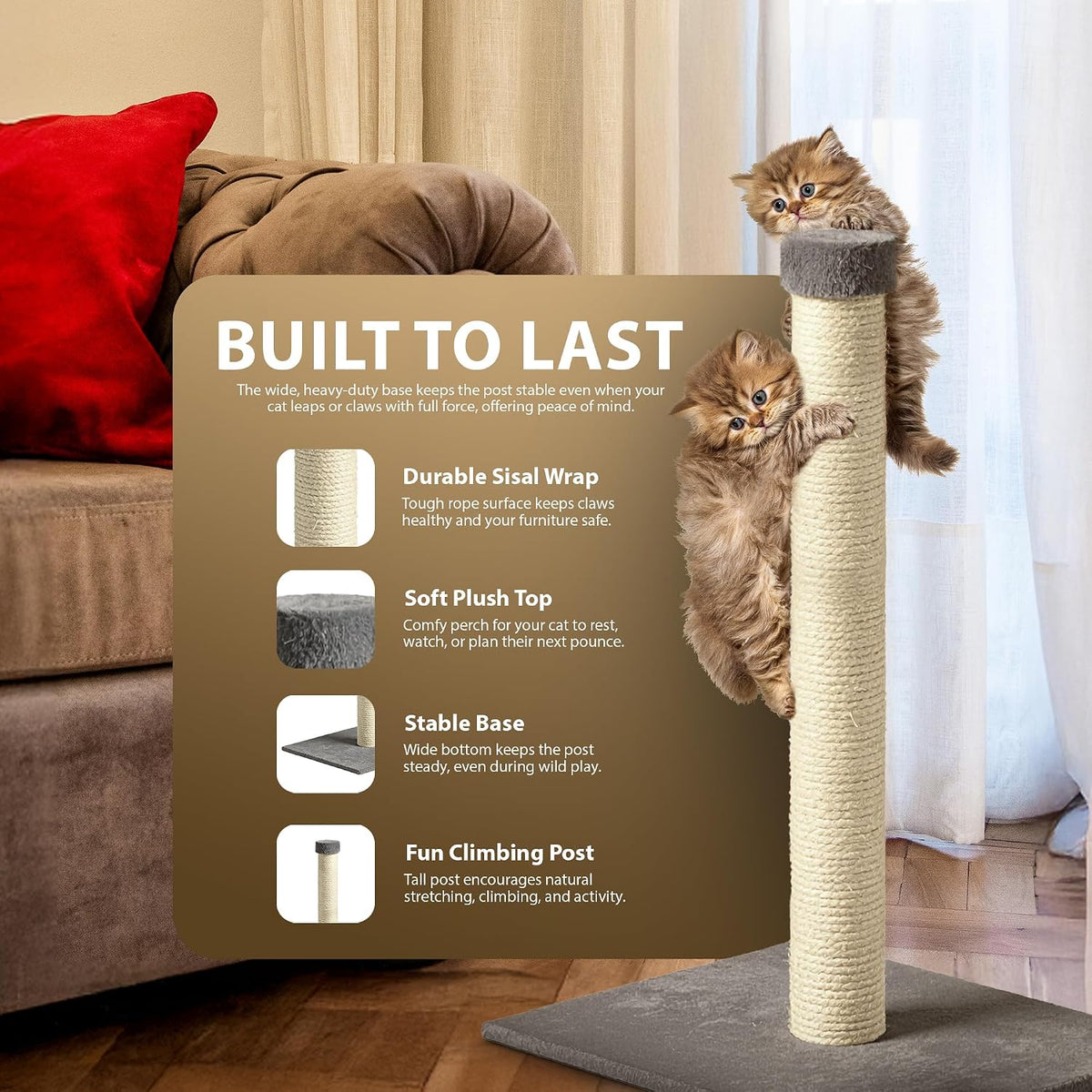 Rex & Roxy 63cm Cat Scratching Post