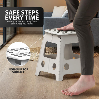 Zeno White Folding Step Stool