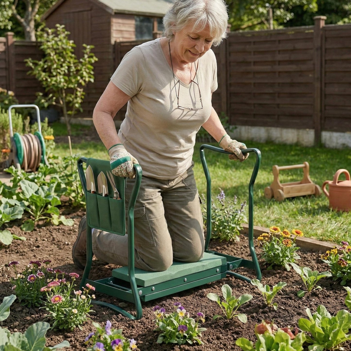 Zeno Garden Kneeler with Handles