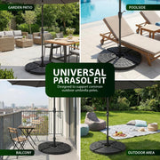 Zeno 4 Piece 60L Fan-Shaped Parasol Base Set