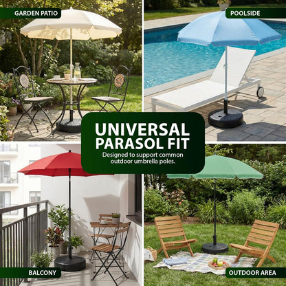 Zeno 21L Rattan Design Plastic Parasol Base