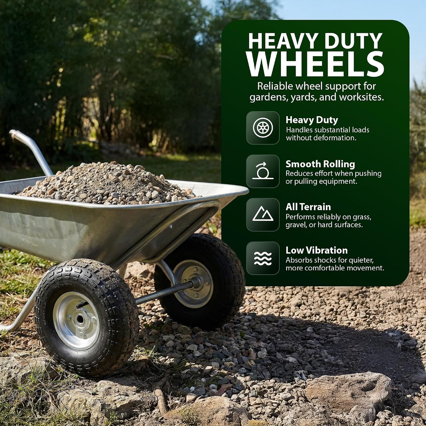 Zeno 4 Pack Wheelbarrow Wheels