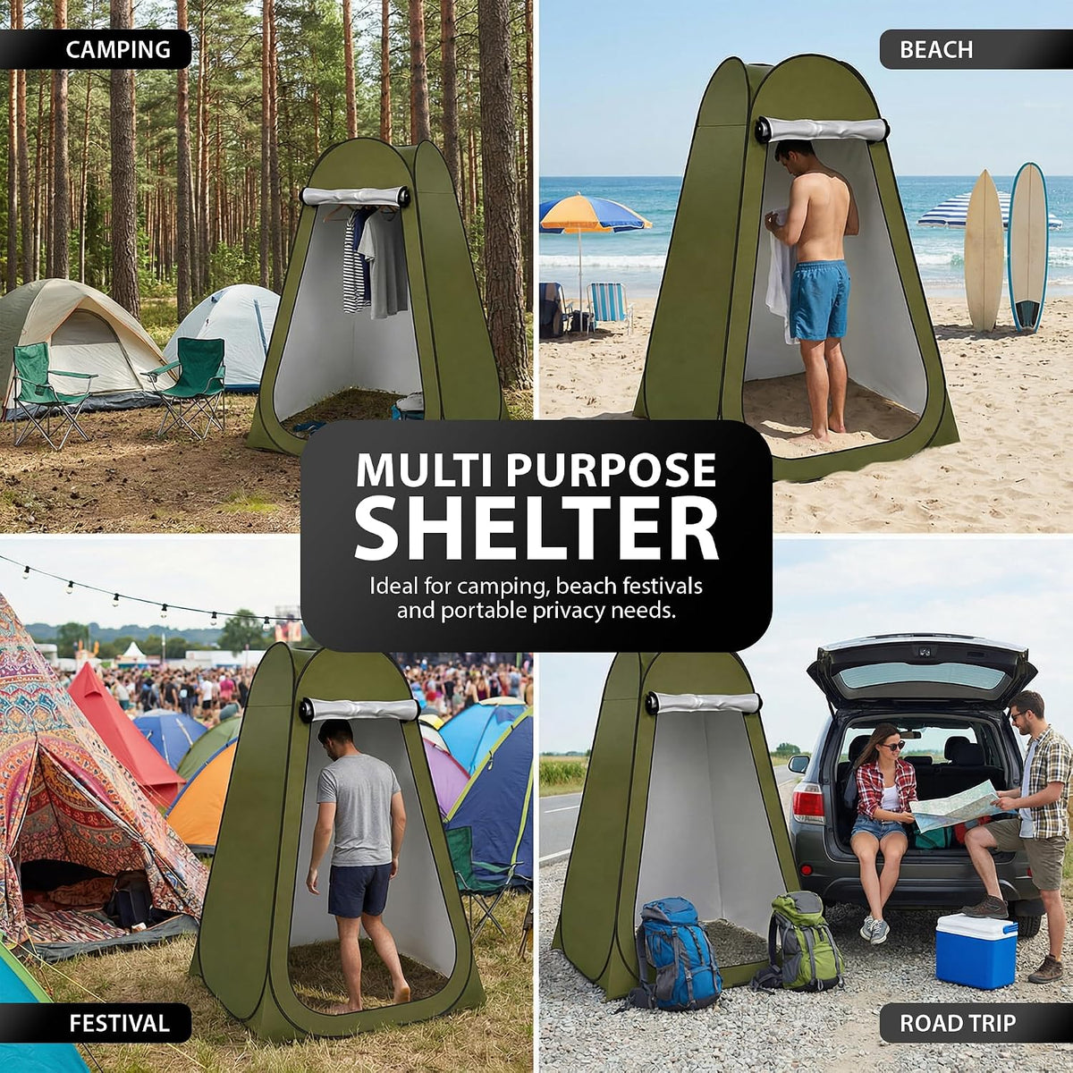 Zeno Green Pop Up Privacy Tent