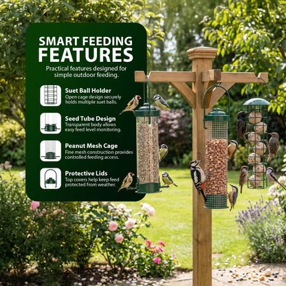 Zeno 3 Pack Bird Feeders