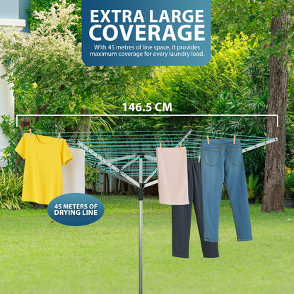 Zeno Outdoor Rotary Washing Line
