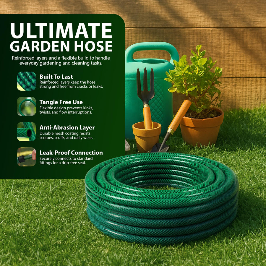 Zeno 30m Garden Hose with Fittings