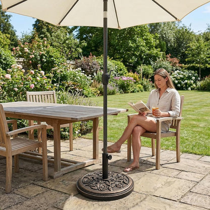 Zeno 12KG Bronze Rose Design Cast Iron Parasol Base