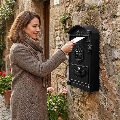 Zeno Black Vintage Post Box