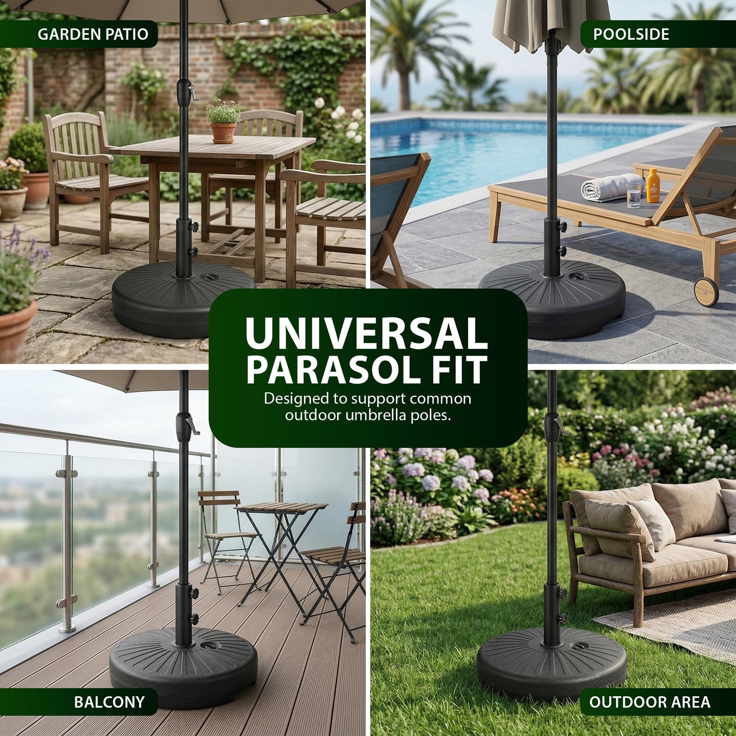 Zeno 22L Sunflower Design Plastic Parasol Base
